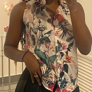 Banana Republic Multicolor Floral Blouse